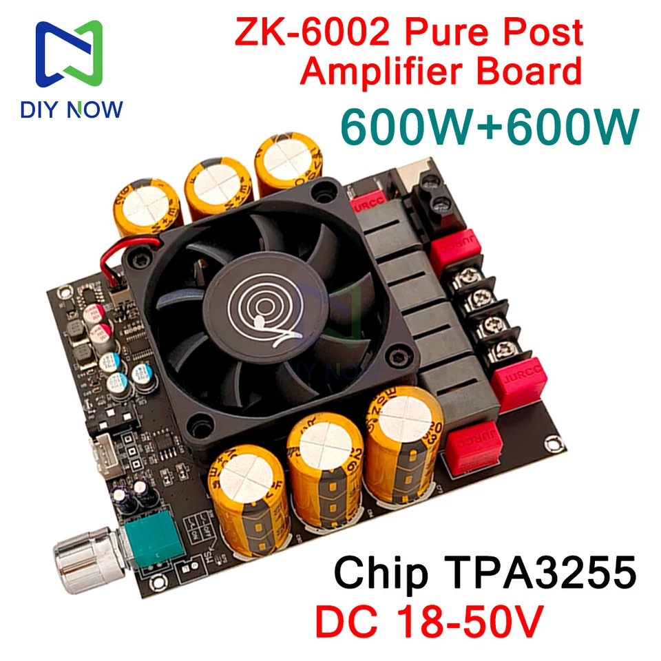 ZK-6002 Pure Post-Stage Power Amplifier Board 600W+600W 2.0 Stereo