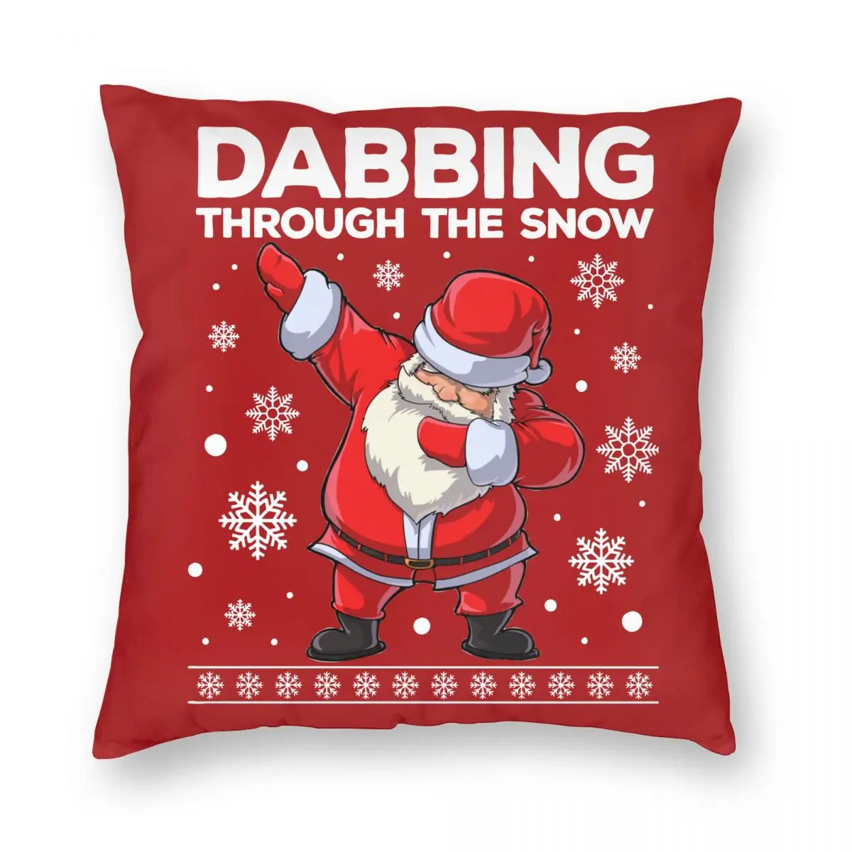 Dabbing Santa Through The Snow Pillowcase Soft Polyester Cushion Cover Decorative Christmas Dab Throw Pillow Case Cover Home