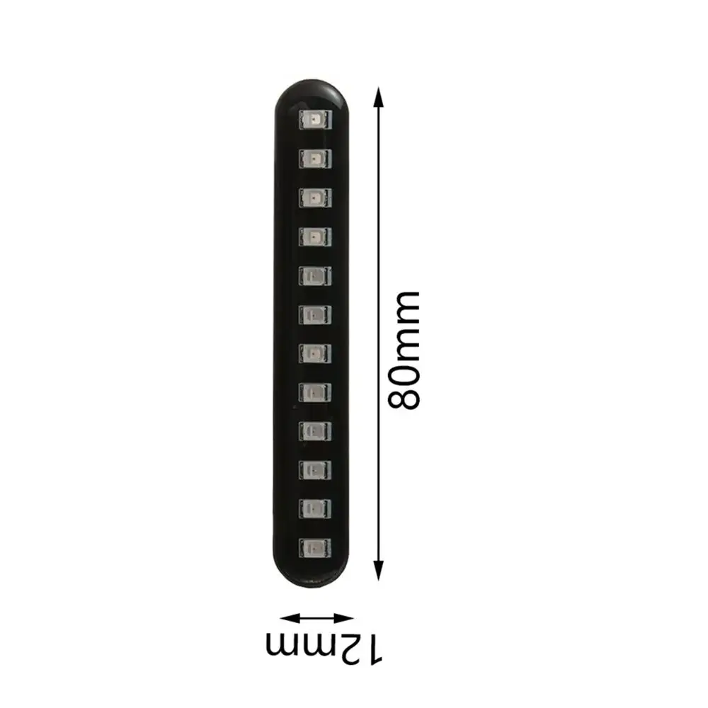 2Pcs 12LED Motorcycle Turn Signal Lights Sequential Flowing Water Flasher Strip Lights for Motorcycle