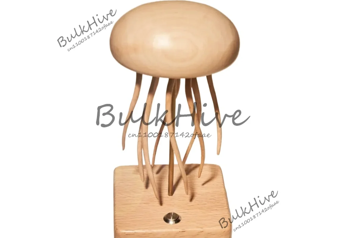 

Wooden Mechanical Jellyfish, Creative and Dynamic Desktop Ornament, Festival Gift Unique Wooden Crafts for Home and Office Decor