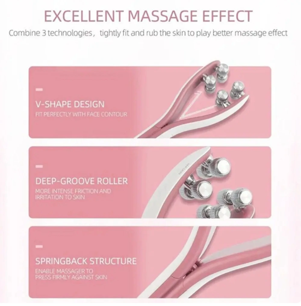 Roller Thin Face Massager Y-Face Lifting Double Chin Beauty Instrument Tool