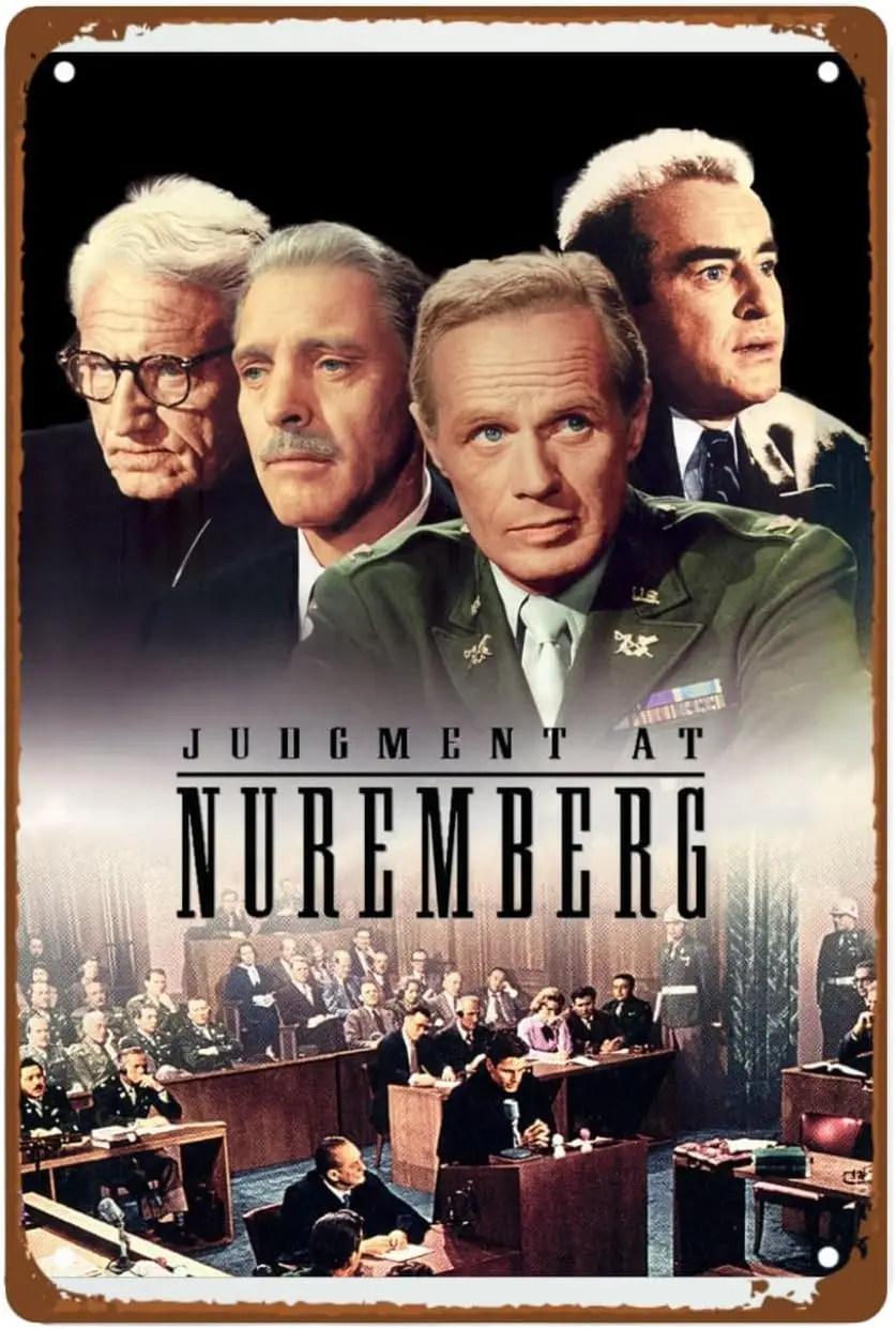 Judgment At Nuremberg Film Retro Metal Wall Tin Sign Approve Crime Film Man Cave Decor Retro Gift Vintage Decorations Plot Histo