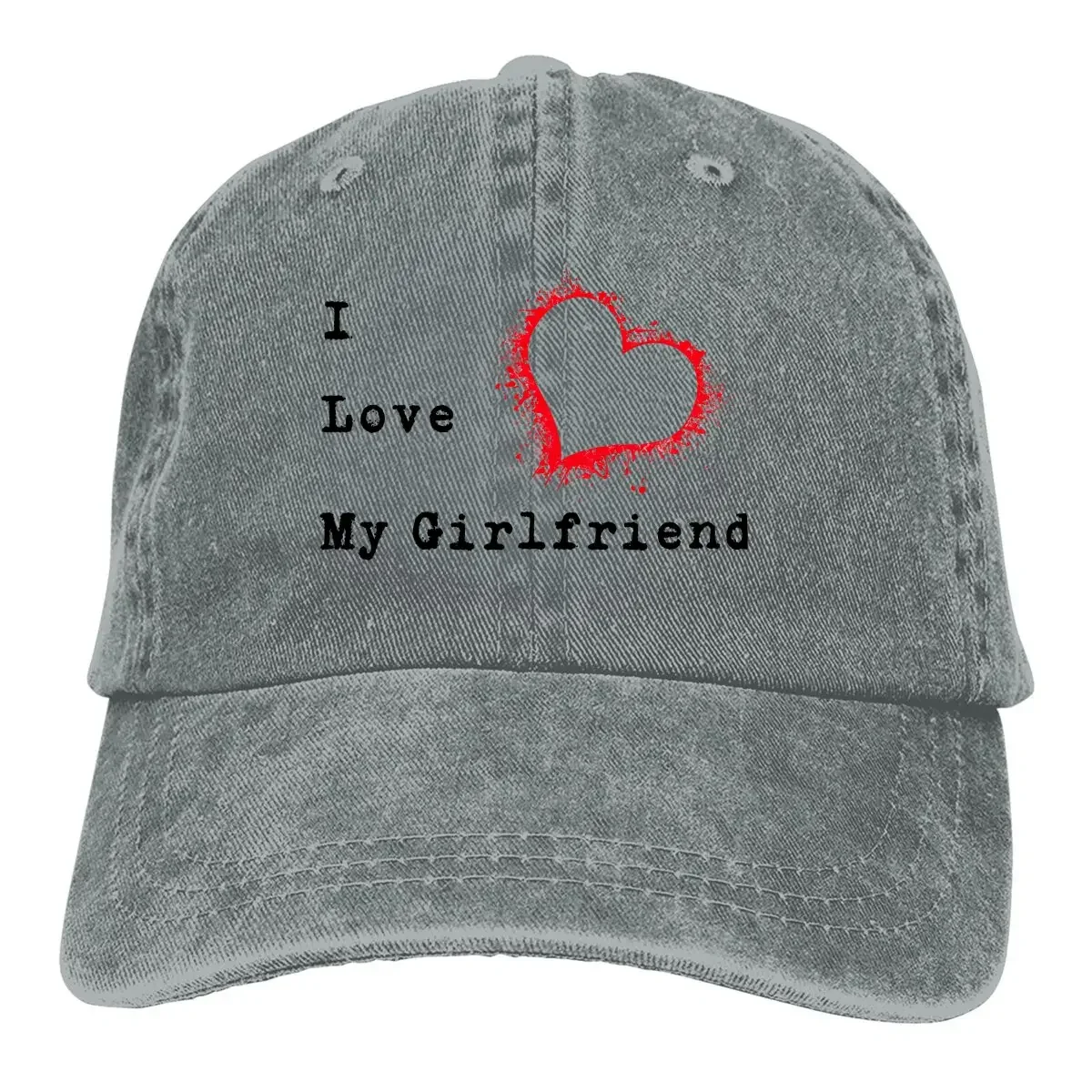 

Pure Color Dad Hats Red Women's Hat Sun Visor Hip Hop Baseball Caps Male I Love My Girlfriend Funny Sports Cap Male