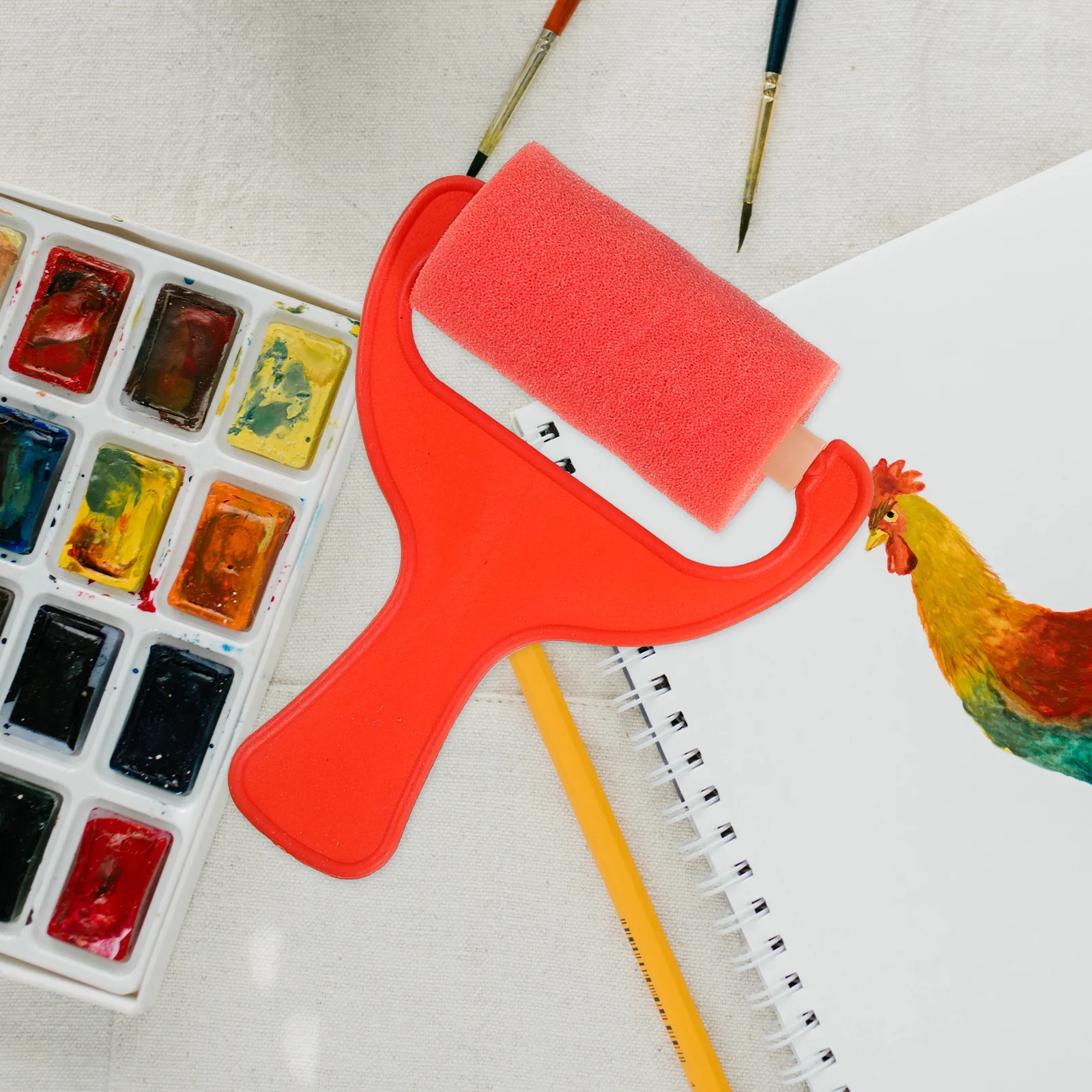 

4 pcs Sponge Brush Set Kids Painting Tools For Art Lessons Drawing Graffiti Activities Sponge Paint Roller Art Supplies