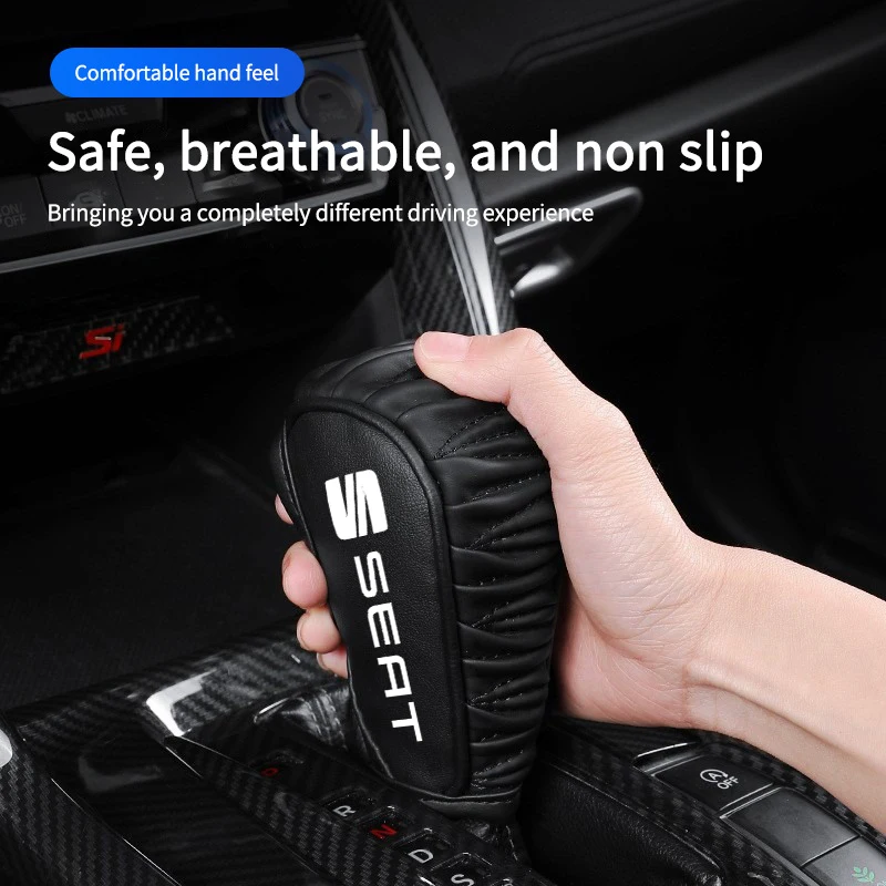 Car Shift Handle Covers Non-Slip Change Lever Gearshift Cover For Seat Leon Cupra Ibiza Altea Exeo Formula Toledo Mk3 Mk2 Ateca