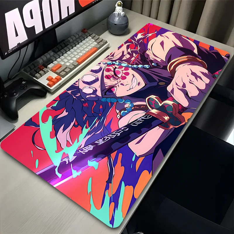 Mouse Pad Gaming Laptops Keyboard Mat Deskmat computer Accessories Desk Protector PC carpet Demon Slayer Uzui Tengen Mousepad XL