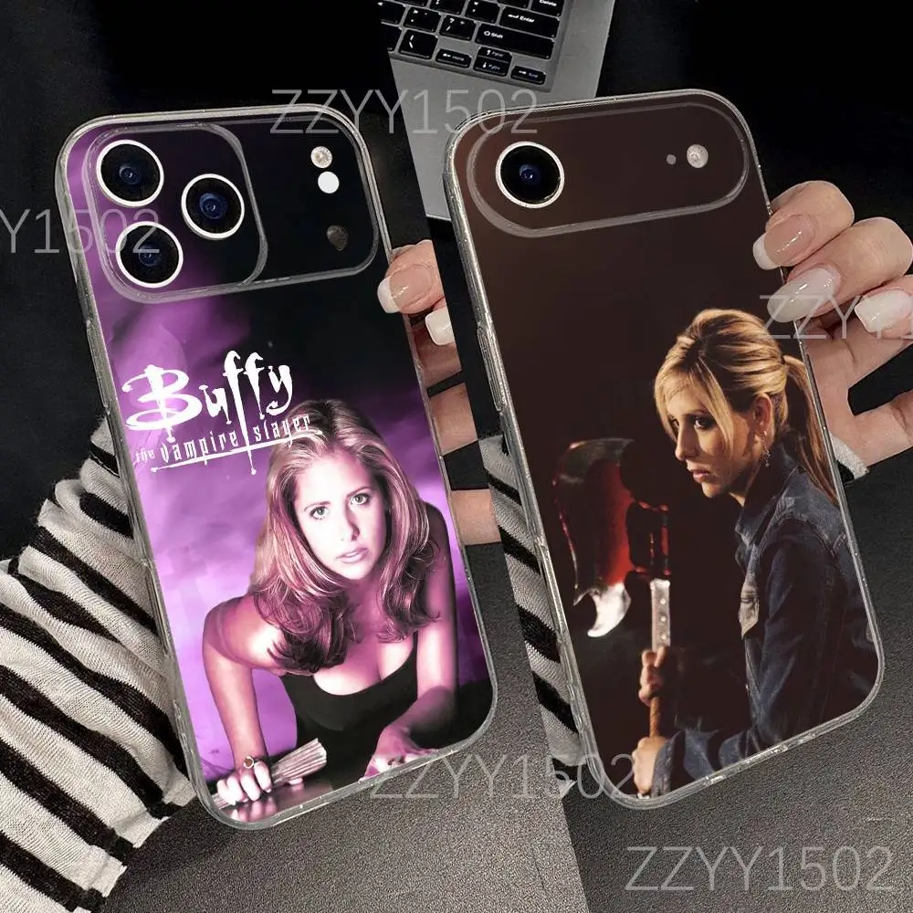 

B-Buffy The Vampire S-Slayer Print Phone Case For iPhone 17,16,15,14,13,12,11 Pro,Max,Plus,X,XS,XR,SE4,E Mini Transparent Soft