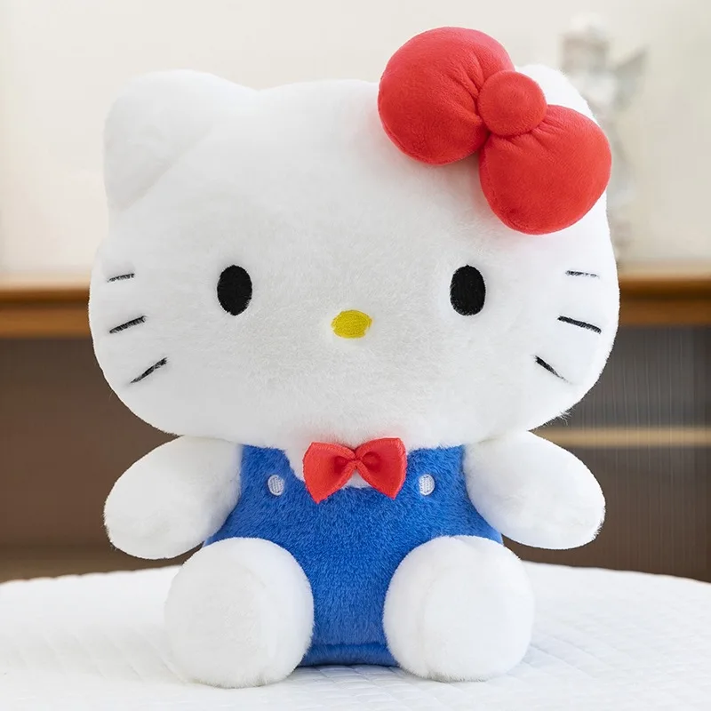 귀여운 헬로키티 봉제 인형 산리오 귀여운 헬로키티 인형 어린이 생일 선물 발렌타인 선물 소녀용 부드러운 인형