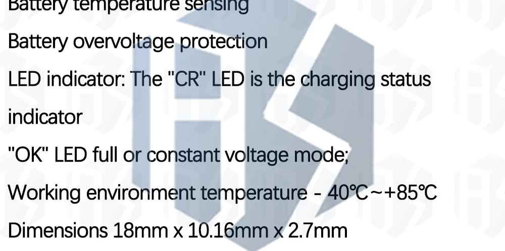 Spezielles 3,2-V-LiFePO4-Batterielademodul 3,6V 1A CV/CC mit Überspannungsschutz Automatisches Aufladen Low-Power-Schlafmodul – Detail 32