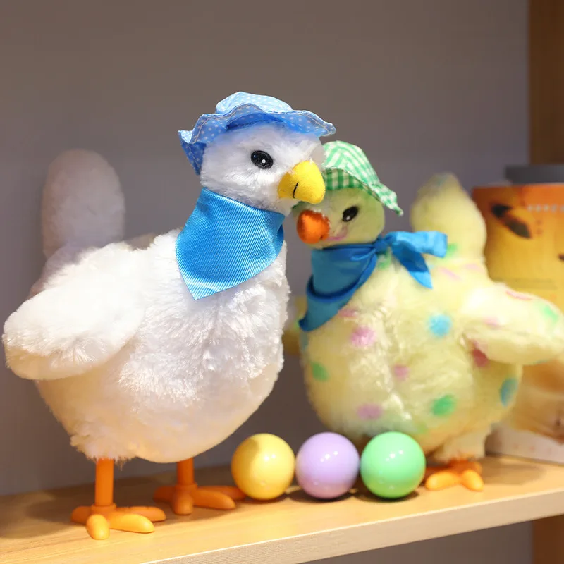 Plush Toys Lay Eggs Roosters Lay Eggs Hens Are Funny And Funny Electric Plush Toy Dolls Give Birthday Gifts