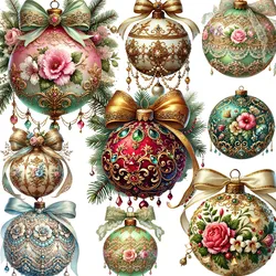 Christmas tree ball Stickers Crafts And Scrapbooking stickers kids toys book Decorative sticker DIY Stationery