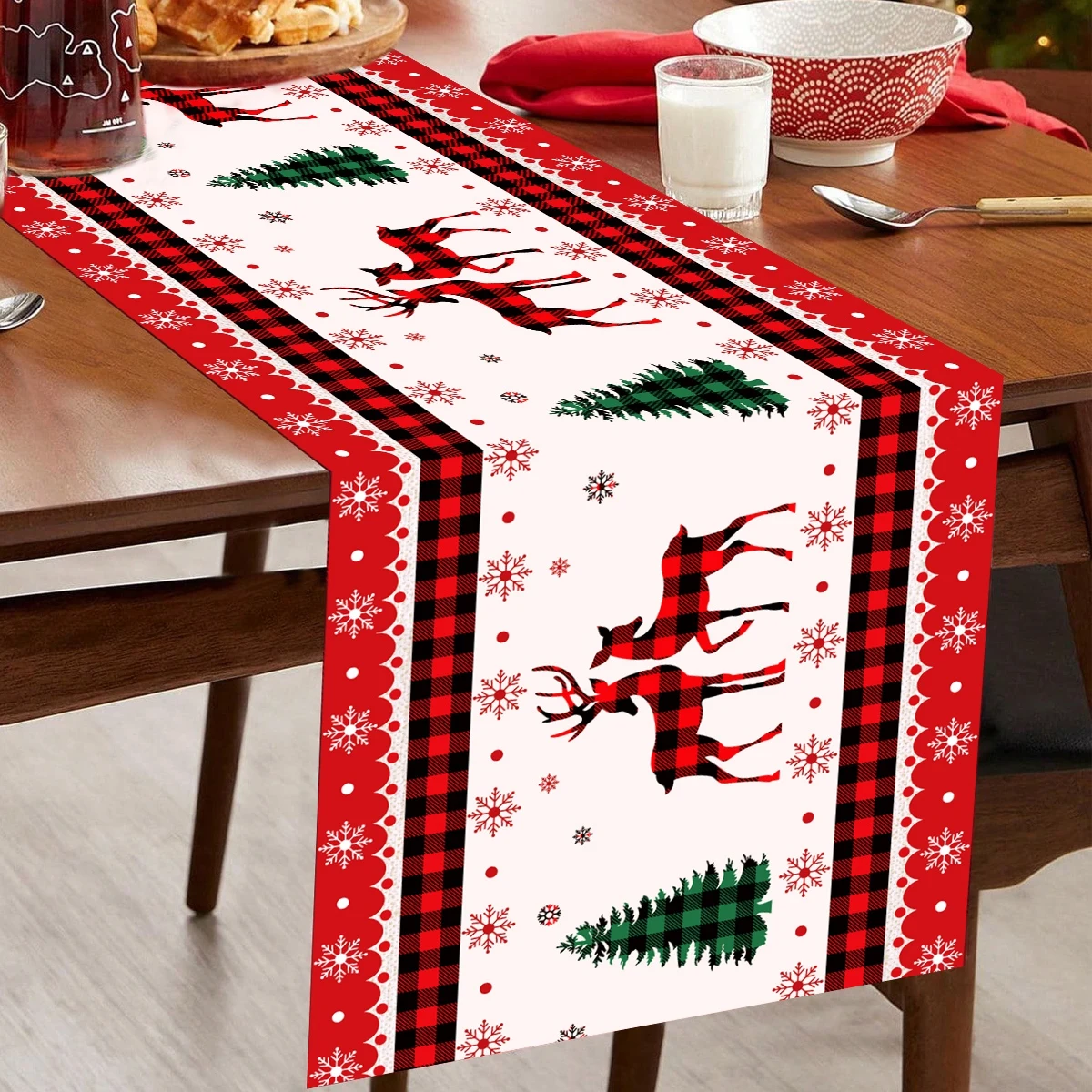 230cm Christmas Table Runner Christmas Decorations for Home 2024 Table Runners Xmas Ornaments Navidad Natal New Year Gift 2025