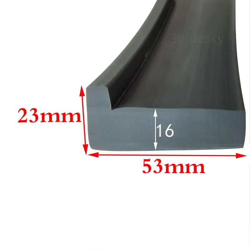 

Custom Rubber L Strip Angle Corner Protecor Edge Encloser Shield Collision Avoidance Gasket 23x53mm Black