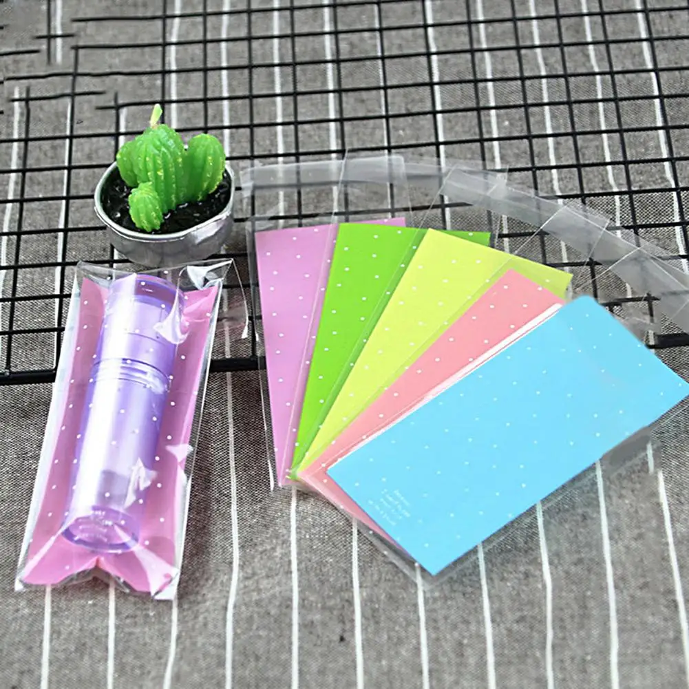 100Pcs/Set Mini Plastic Cookie Packaging Storage Bag Self Adhesive Thickened Transparent Jewelry Bag Gift Bag Candy Bag