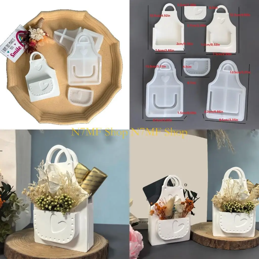 

N7MF Apron Handmade Display Molds Silicone Texture for Epoxy Resin and Gypsum