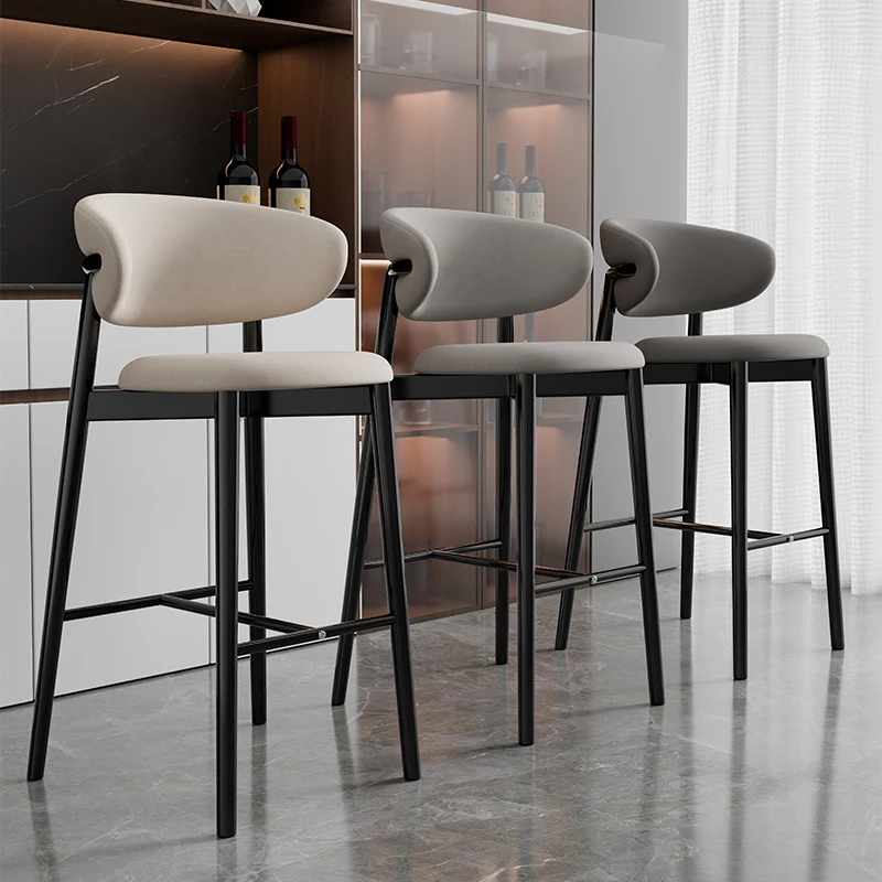 Tinggi Kursi Bar Modern Ringan Meja Resepsionis Santai Mewah Kursi Bar Furnitur Lounge Bancos De Bar Estetika Sederhana Yang Unik