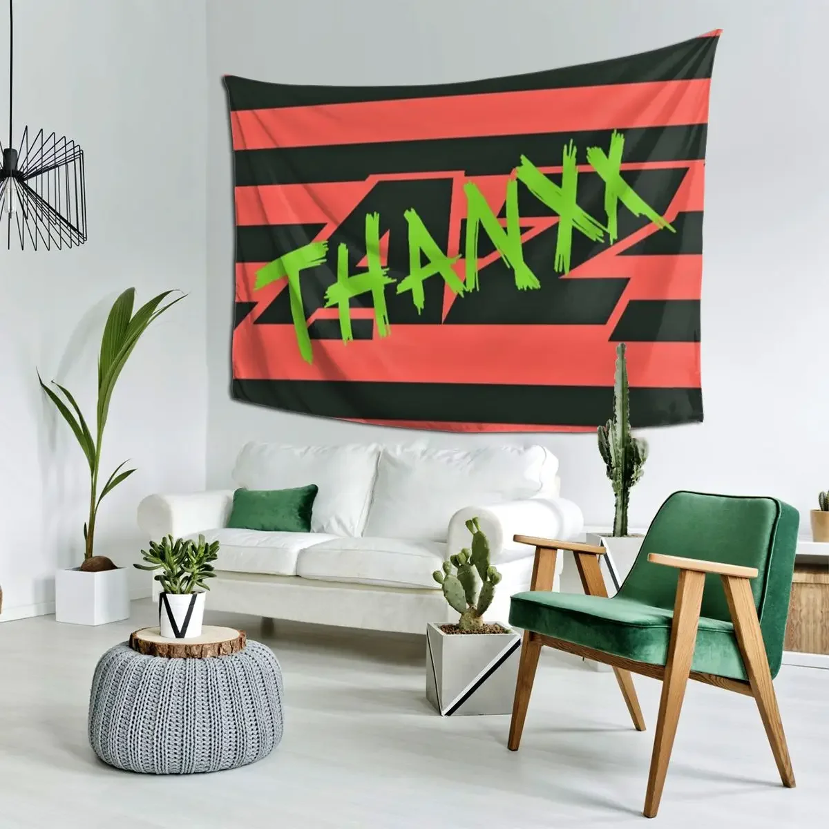 Ateez- Thanxx Flag Tapestry Hippie Wall Hanging Aesthetic Home Decoration Tapestries for Living Room Bedroom Dorm Room