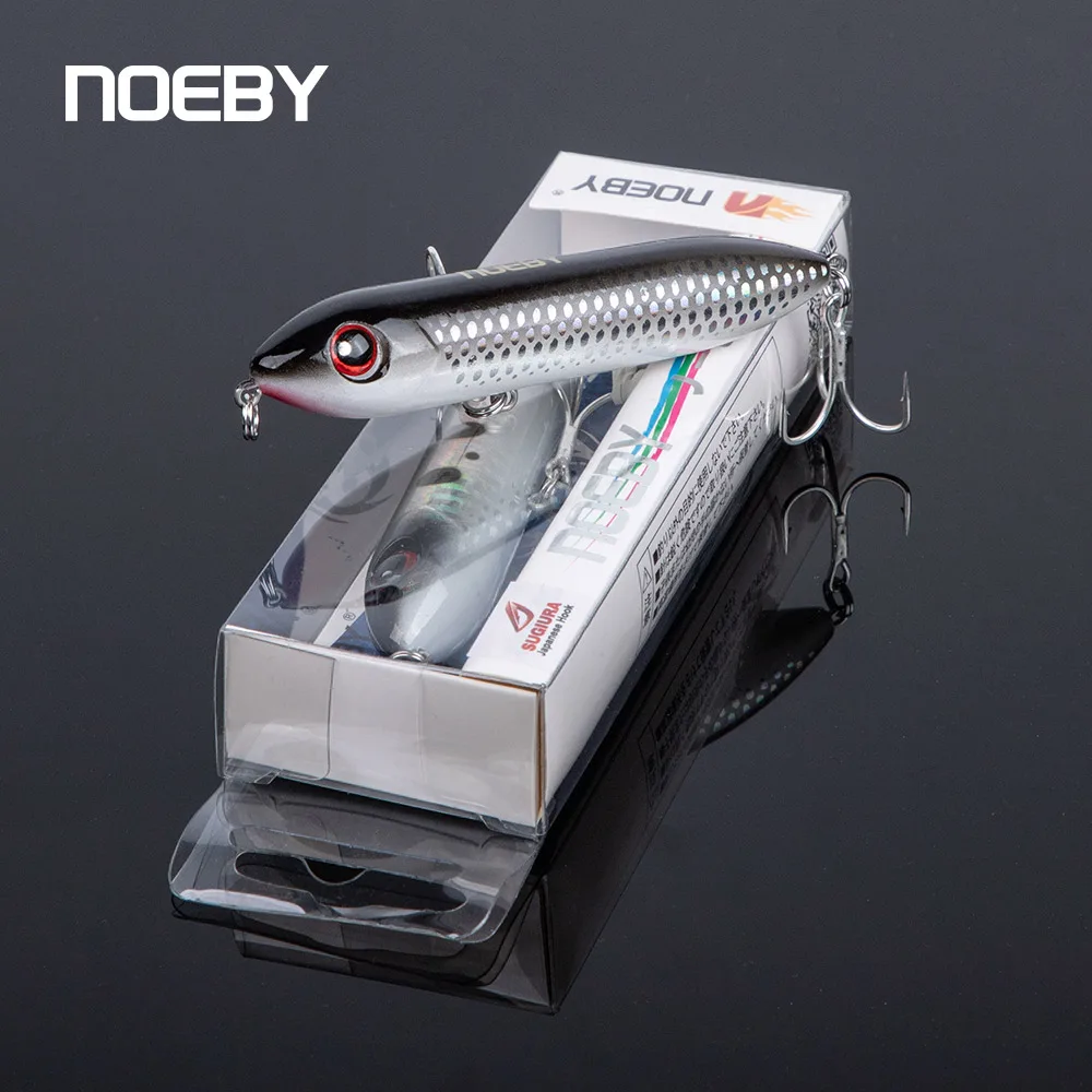 Noeby-Floating Pencil Fishing Lure, Wobblers, Topwater, Artificial Hard Bait for Pike and Bass, Sea Fishing Tackle, 9cm, 12.5g