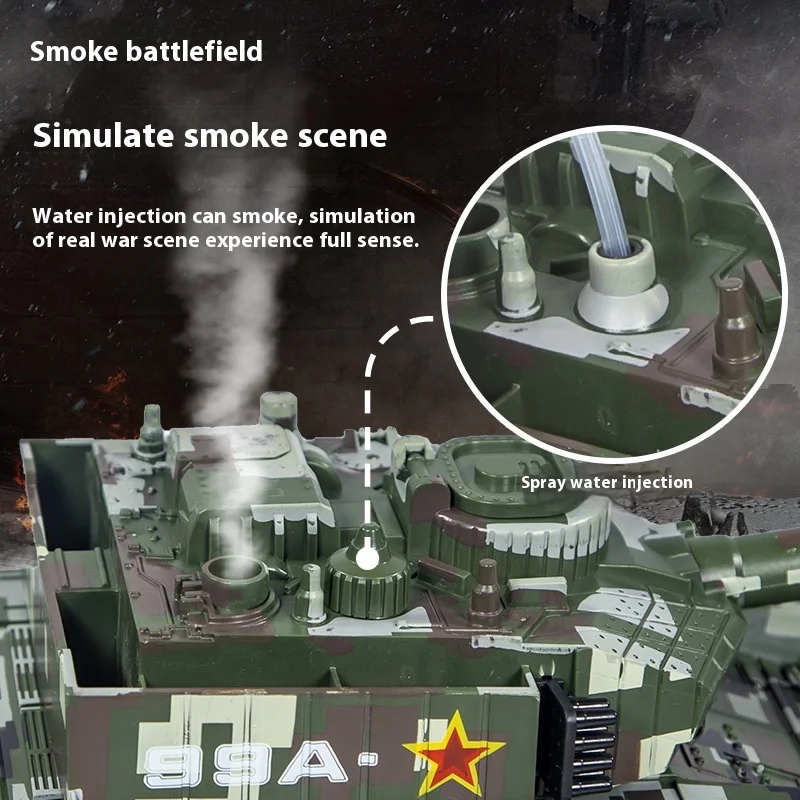 Tracked Rc Tank Electric Shooting Boys Battle Armored Vehicle Remote Control Combat Toy Military Crawler Durable Model