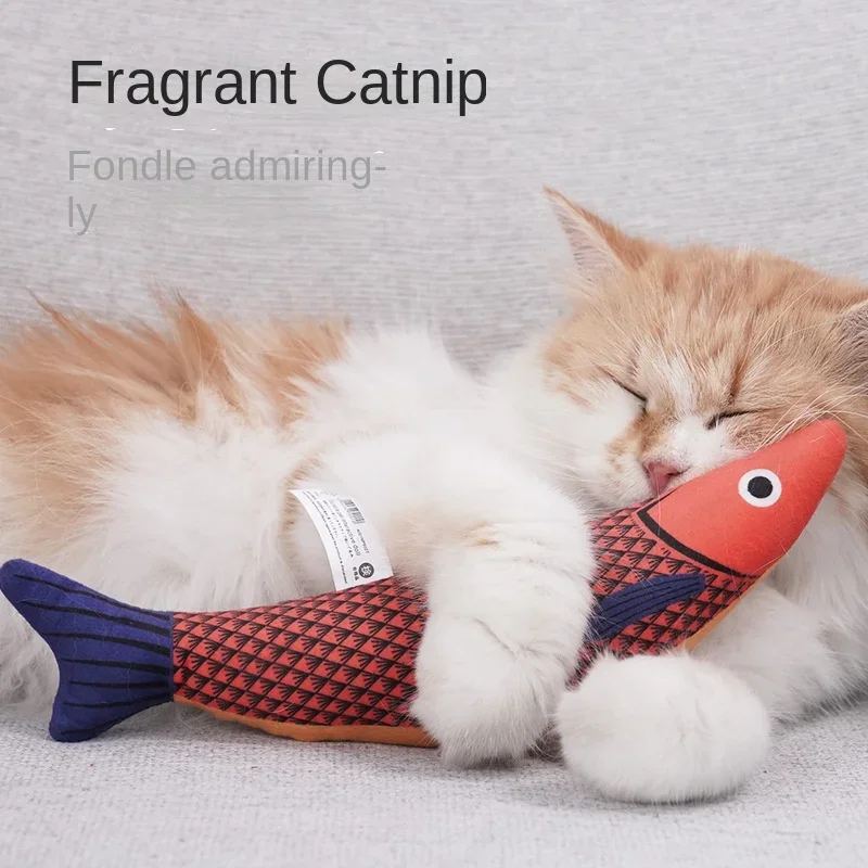 

Cat Toy Fish Simulation Mint Grinding Teeth Resistant To Biting Cat Stick catnip