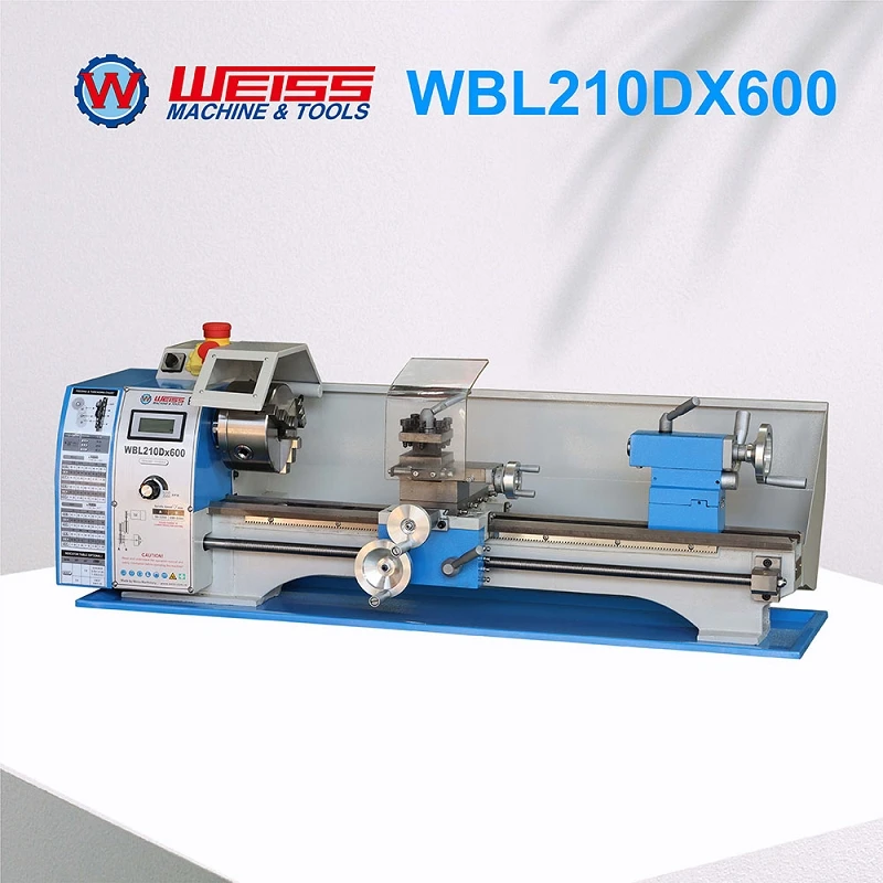 WEISS Metal Lathe WBL210D 600mm Variable Speed   38mm Spindle Bore 1100W BLDC motor  for Precision Metalworking