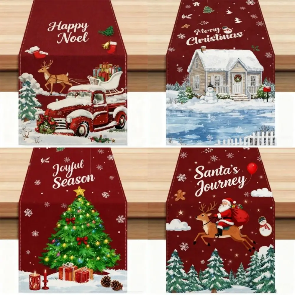 السنة الجديدة عيد الميلاد الجدول عداء عيد الميلاد حفلة نافيداد هدية عيد الميلاد الجدول العلم غطاء الطاولة غطاء الطاولة ديكورات للطاولات المنزلية #2