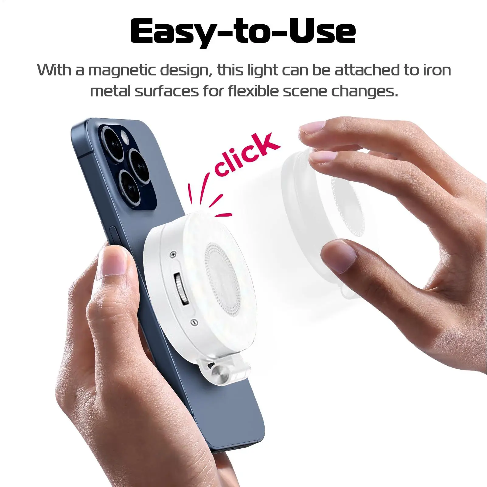 ضوء سيلفي للهاتف المغناطيسي LED ضوء الهاتف صورة شخصية 3 أوضاع إضاءة قابلة للتعديل للمكياج الكمبيوتر المحمول كاميرا ويب مدونة فيديو