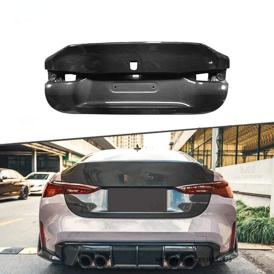 

Style Wet Carbon Fiber Trunk Lid Car Trunk Spoiler Cover Trunk For BMW M3 G80 M4 G82 Auto Parts Bodykit Accessories