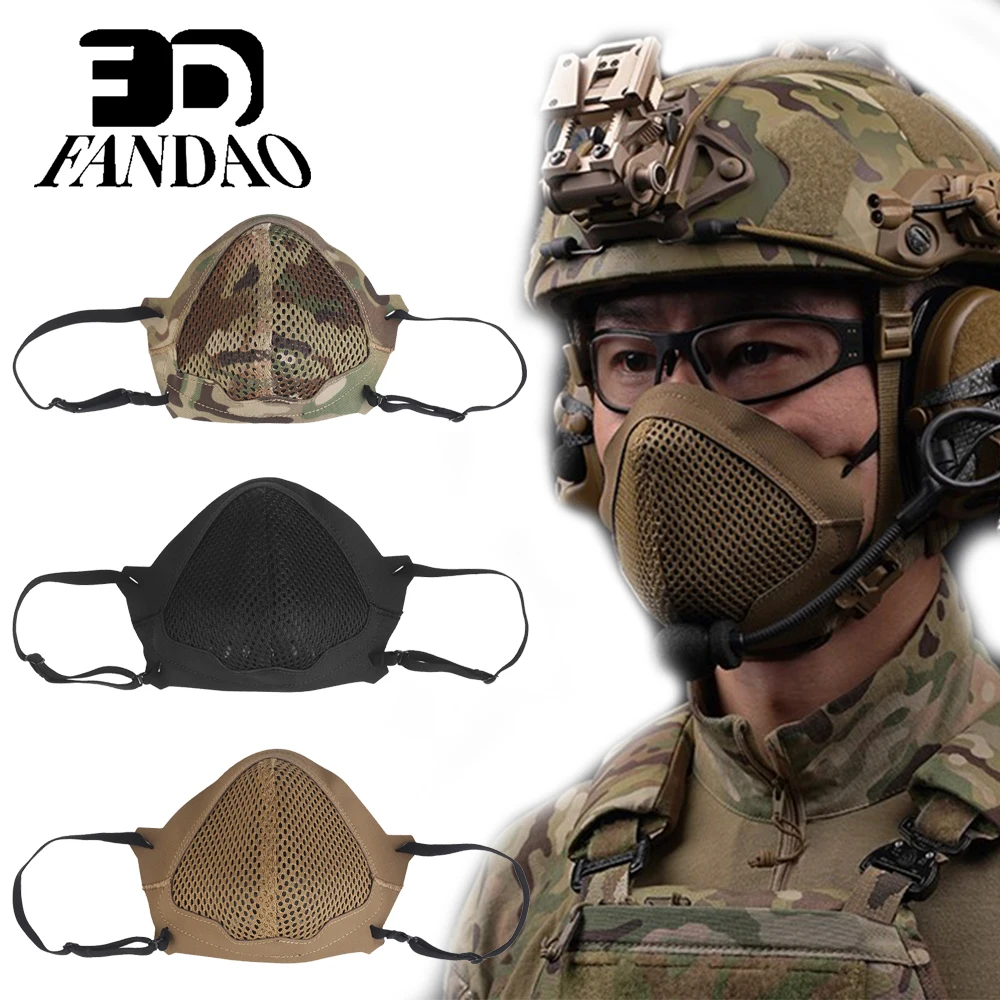 Airsoft Half Face Silica gel Mask with Half Face Protection Soft and Breathable Hunting Shooting Combat Mask Fits the Nose