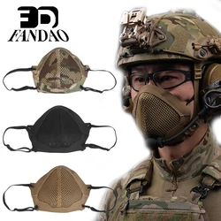 Airsoft Half Face Silica gel Mask with Half Face Protection Soft and Breathable Hunting Shooting Combat Mask Fits the Nose