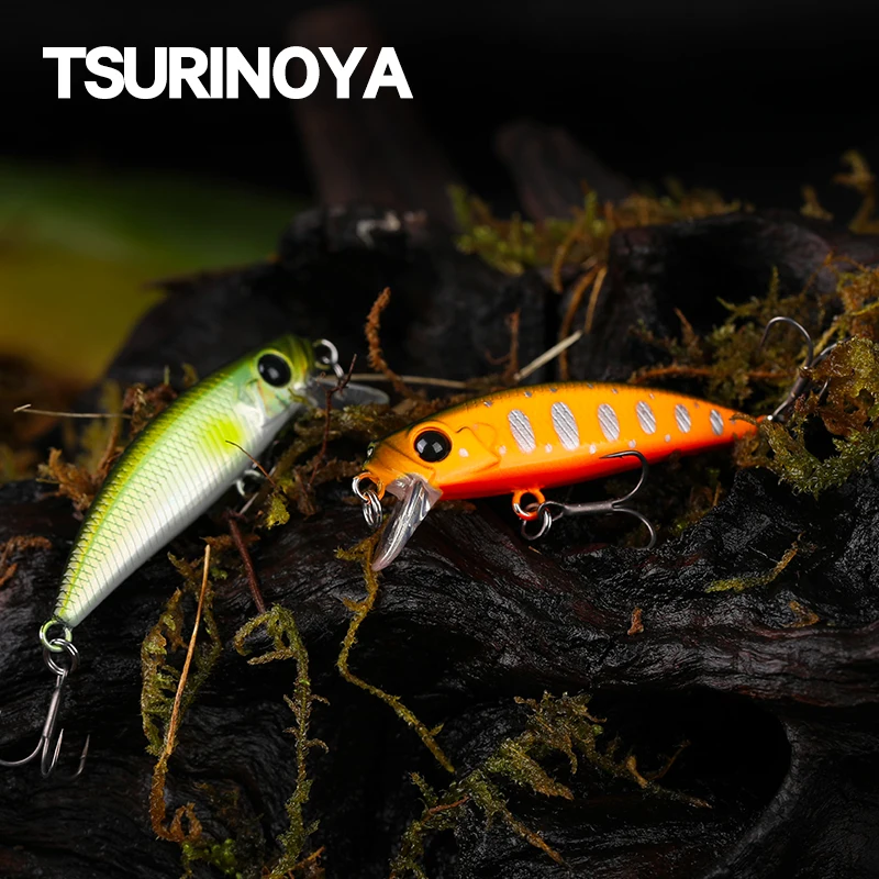 

TSURINOYA Fishing Lure Intruder 46S 46mm 5g Sinking Jerkbait Wobbler Minnow Artificial Hard Bait Trout Ajing Bass Pike Tackle