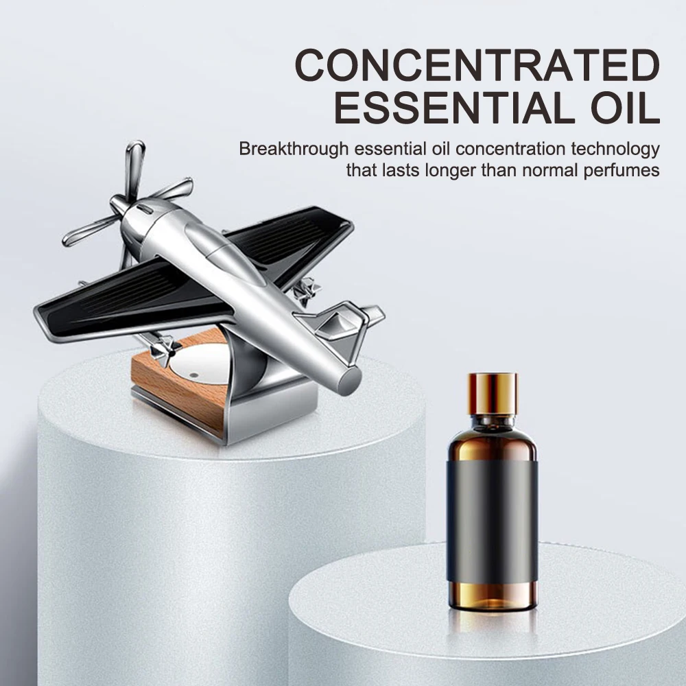 Car Air Freshener Solar Aircraft Decoration Mini Car Perfume Air Freshener Fragrance Car Airplane Ornament Car Accessories