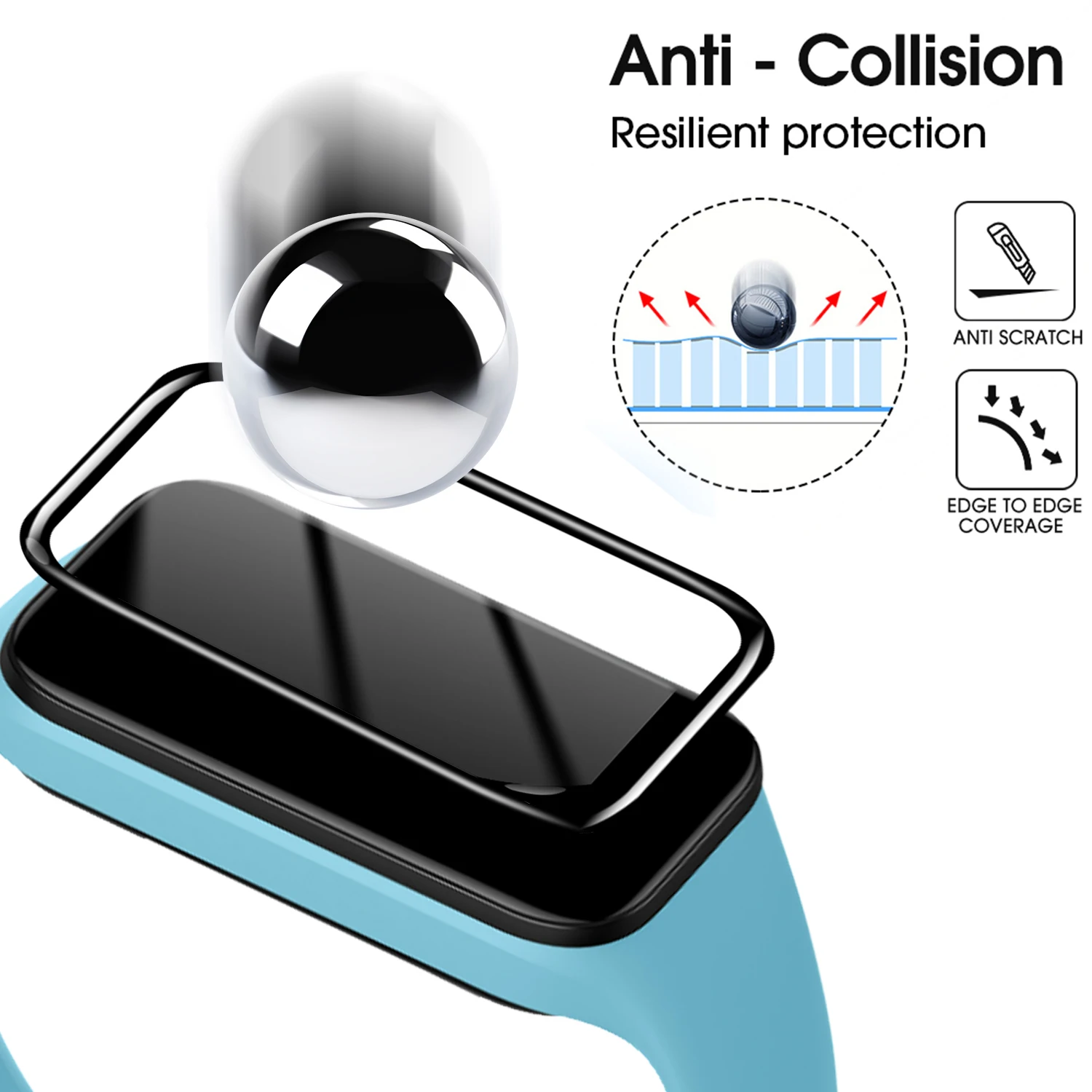 Screen Protector For Xiaomi Band 10 9 Active Full Cover Soft HD Protective Film Curved Protection For MiBand 9 Pro 10 not Glass