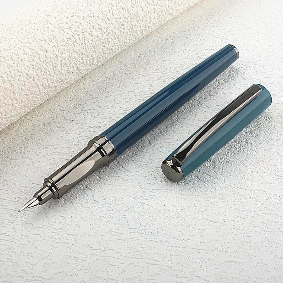 Luxury Metal 5016 Fountain Pen Morandi Blue 4 Colors Writing Pens Quality Student Business Office School Supplies Stationery
