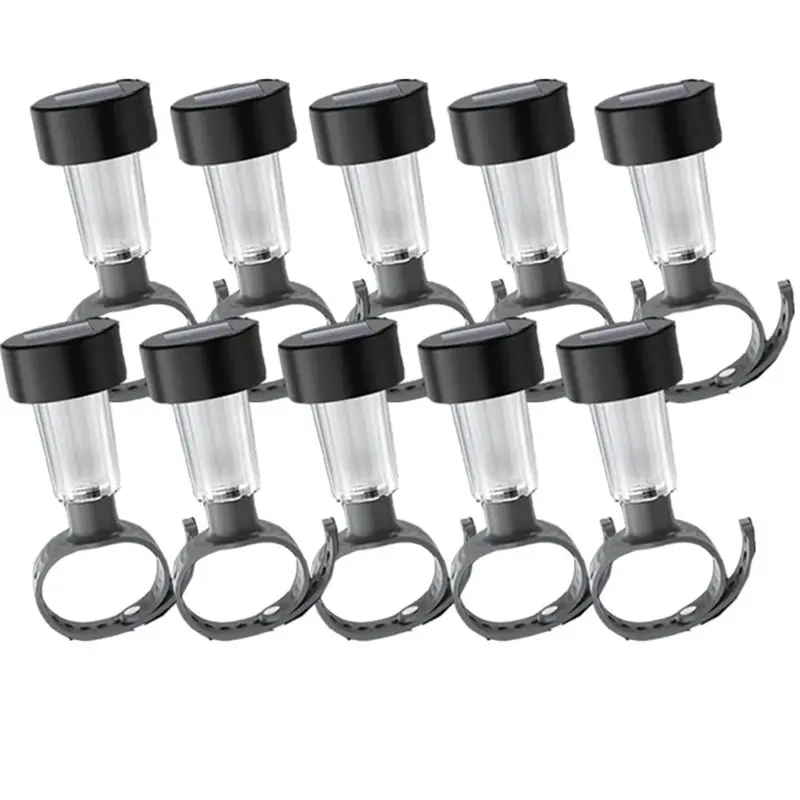 B50C Solar Pool Light Frame Ground Fence Decor Outdoor Swimming Pool Edge Landscape Lamps 10PCS Solar Pool Light