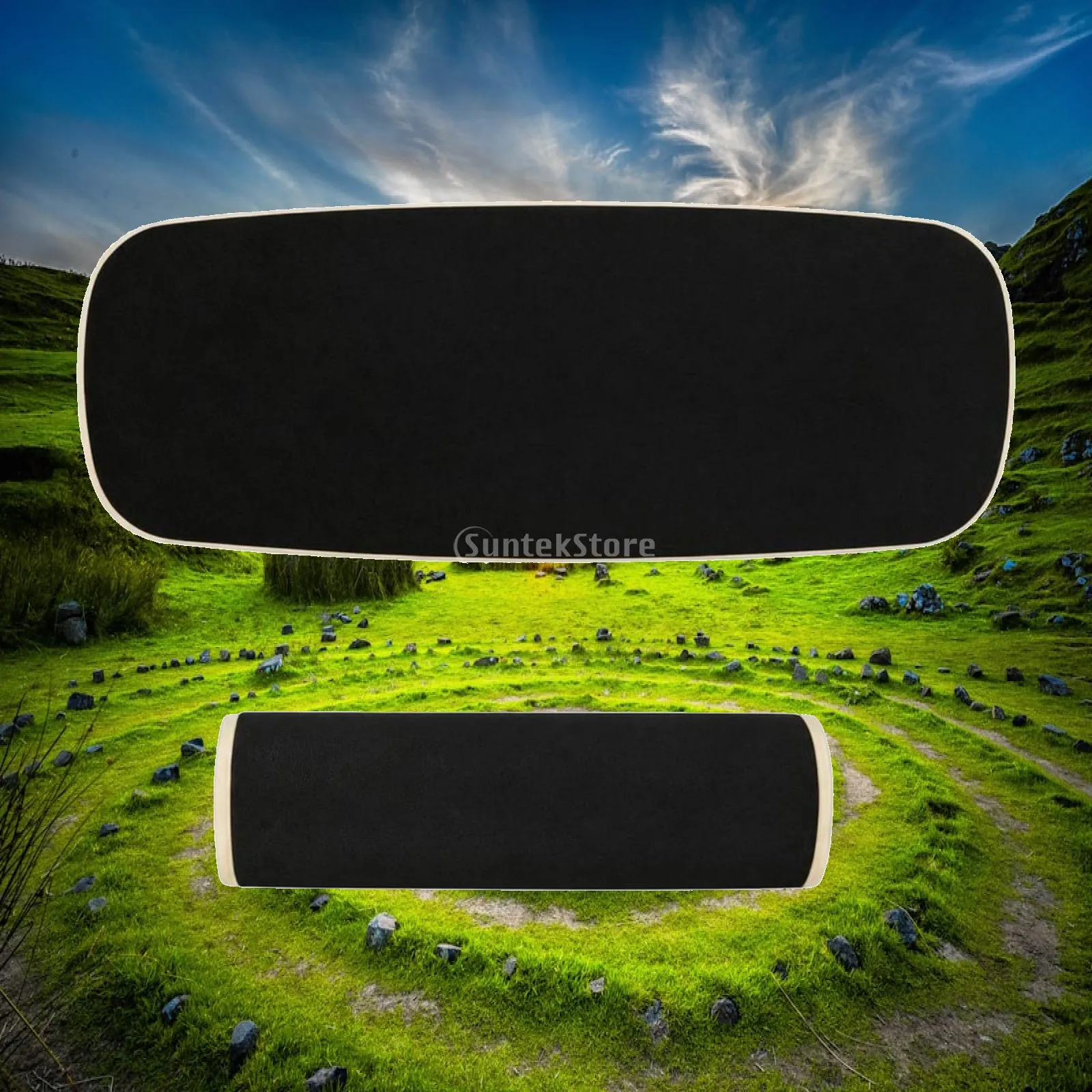 Wooden Balance Training Board Robust Wooden Balance Board with Roller Stability Board with Roller Compact for Athletes, Home Gym