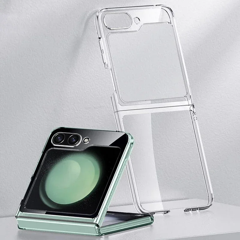 

For Samsung Galaxy Z Flip5 Flip4 Flip3 Flip6 Transparent Phone Case For Samsung Z Flip 5 Flip 4 Shockproof Hard Slim Clear Cover