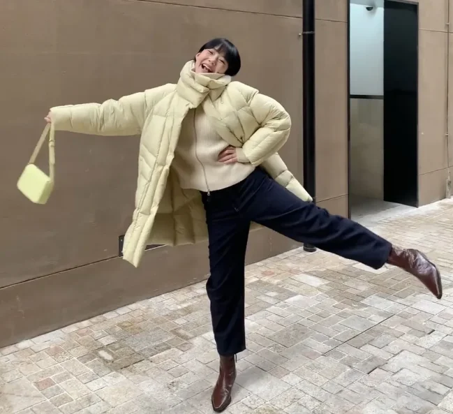 90%ホワイトダックダウン スノーパーカー ミドル丈 ビッグカラー ダウンコート ジャケット レディース 冬 2025 厚手 パファージャケット