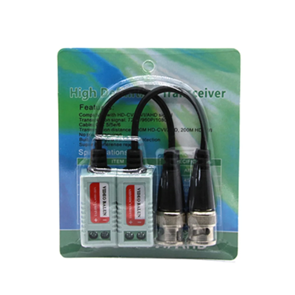 1080P CCTV Video Balun Passive BNC Transceivers HD Twisted Pair For 2MP AHD CVI TVI CVBS Camera