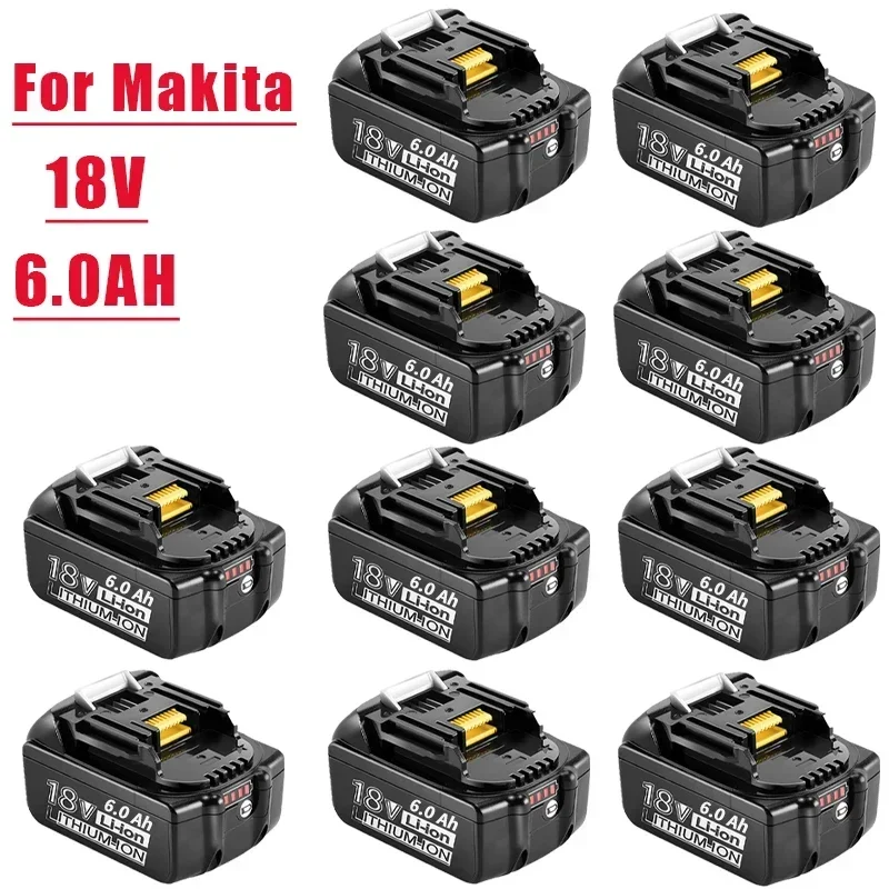 18V 6.0Ah Battery BL1850 BL1860B BL1860 BL1840 LXT Lithium‑Ion For Makita 18V Power Tools BL1840B BL1830 194205-3 LXT-400