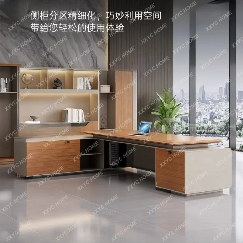 XXHigh-End Executive Desk Modern Simple Manager Office Single President Desk Set