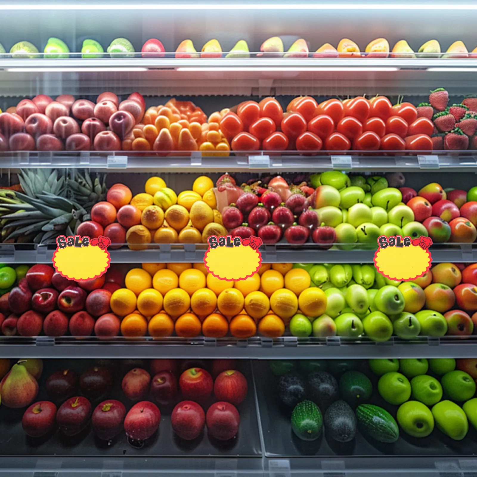 

80Pcs Supermarket Fruit Tags Write on Paper Sale Signs Retail Store Display Product Labels Garage Sale