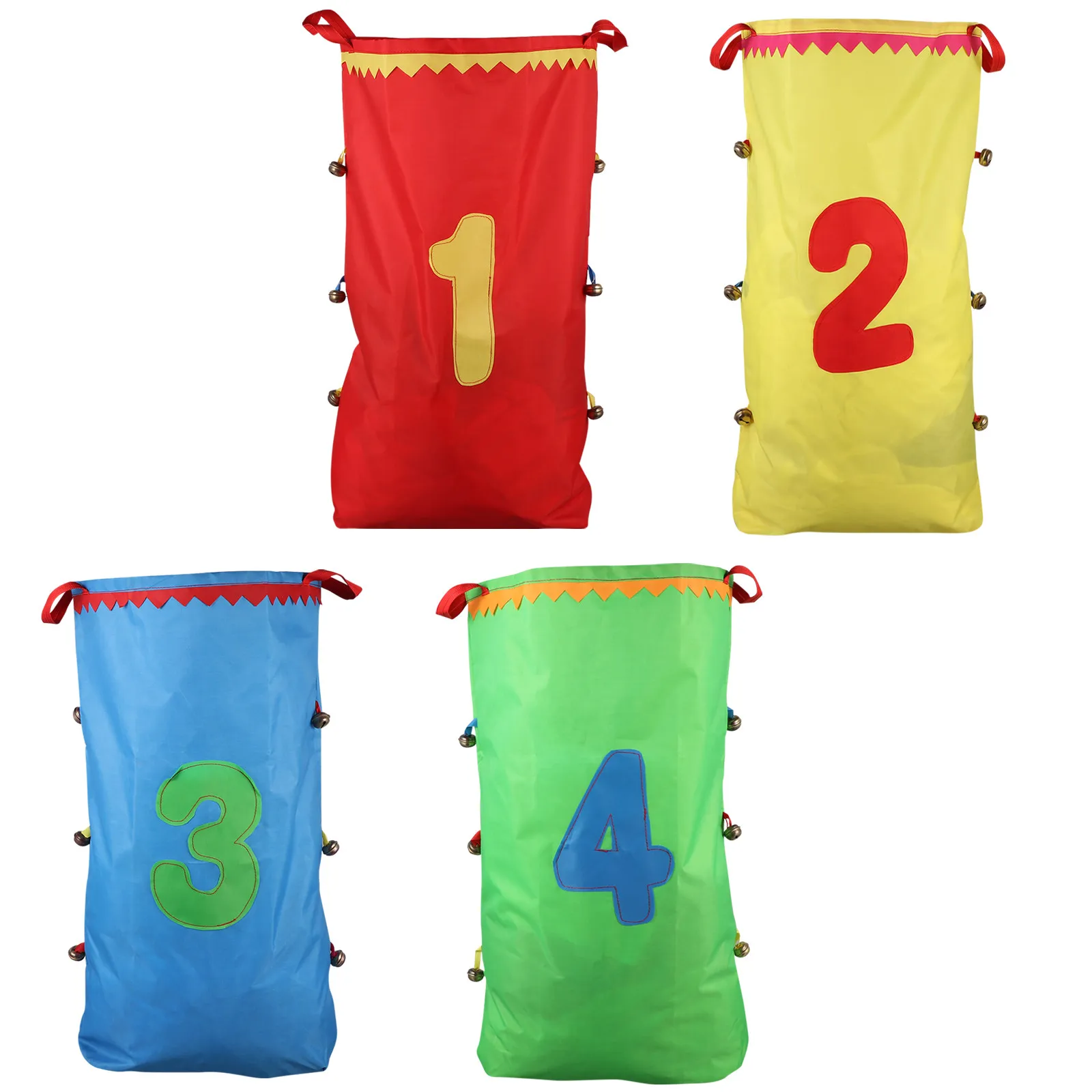 

4Pcs Funny Sack Race Bags Premium Thick Fabric Colorful Hop Bags for Outdoor Games Sturdy Reusable Sack Race Game Supplies Kids