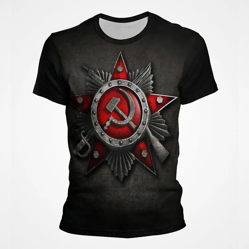 CCCP Graphic Mens T Shirt 3D Union Of Soviet Socialist Republics Printed Tees Fashion Vintage Streetwear Short Sleeves For Women