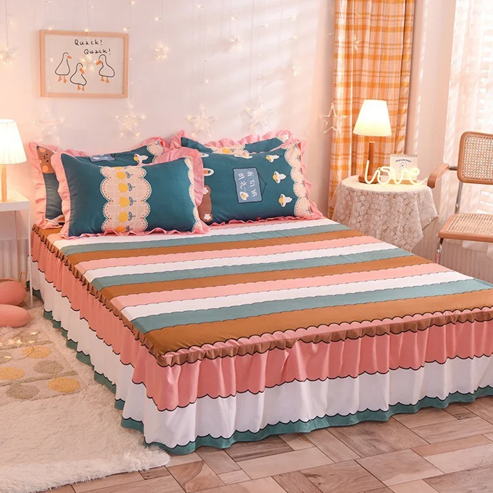 Bed Skirt Bedspread Set Bed Dress Pillow Cases For King/Queen Double 1.5/1.8/2M Sheet Cover (Sabanas Cama Matrimonial)