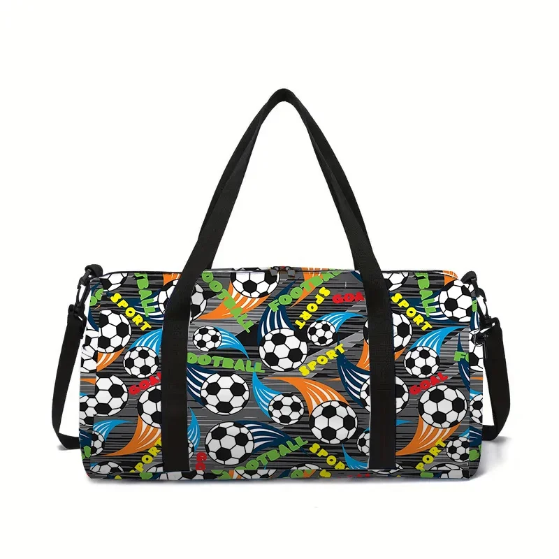 ジャンプサッカー大容量荷物バッグ少年少女のための最高のギフト 3D 漫画旅行ダッフルハンドバッグ子供のための