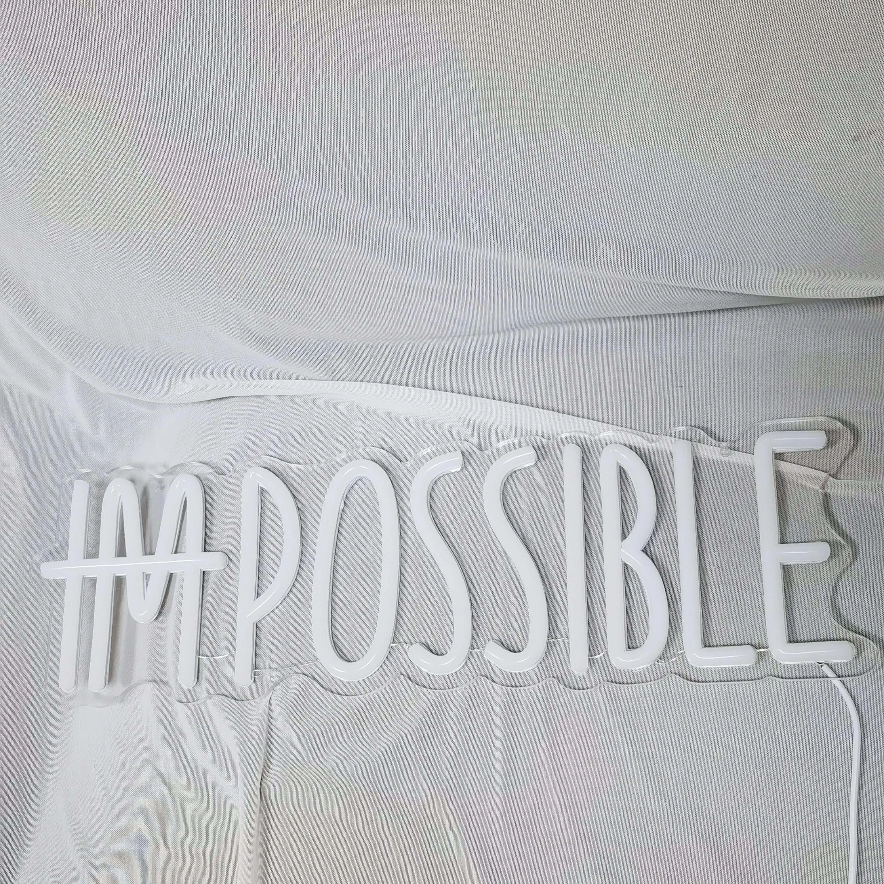 I\'M POSSIBLE LED Neon Sign For Wall Decor,Light Up Signs For Wall Decor,LED Neon Light Sign For Bedroom,Gym Room Wall Decor