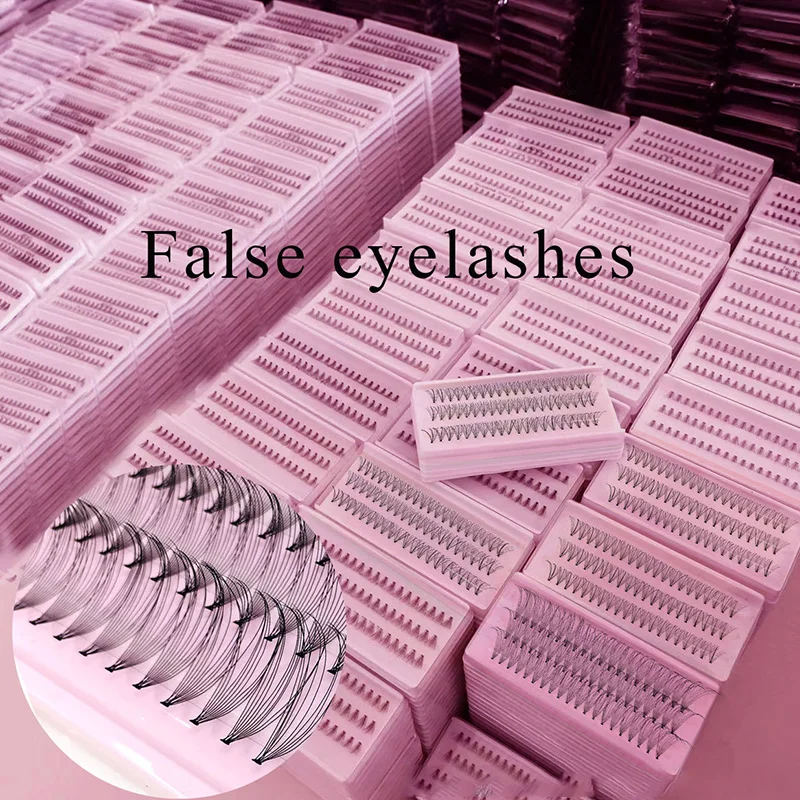 60 Cluster Individual Eyelashes Synthetic Hair Volume Curly False Eyelashes Lash Grafting Women Beauty DIY Eye Makeup 2022 New