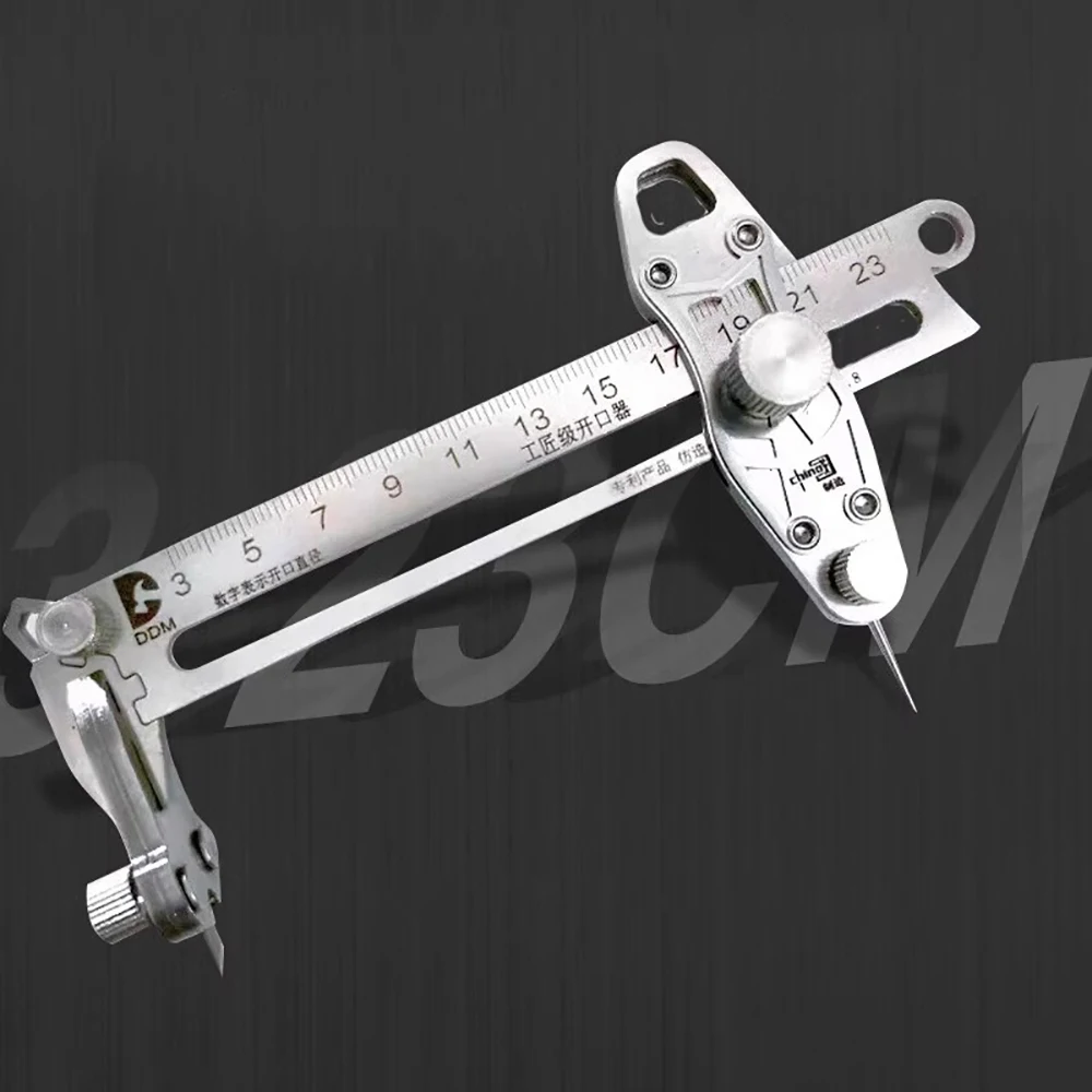 Hole Cutter for Aluminum Ceiling Panels - Stainless Steel Tool with Tungsten Carbide Blades (3-23cm Diameter)
