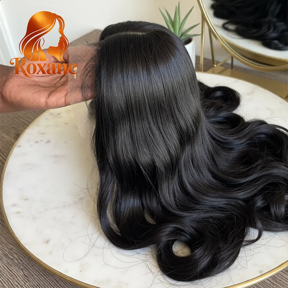

Парик из натуральных волос Roxane 220% плотности, с волнистыми прядями, HD-кружевом 13x6, невидимым кружевом 13x4, имитирующим кожу, 30-40 дюймов, для темнокожих женщин